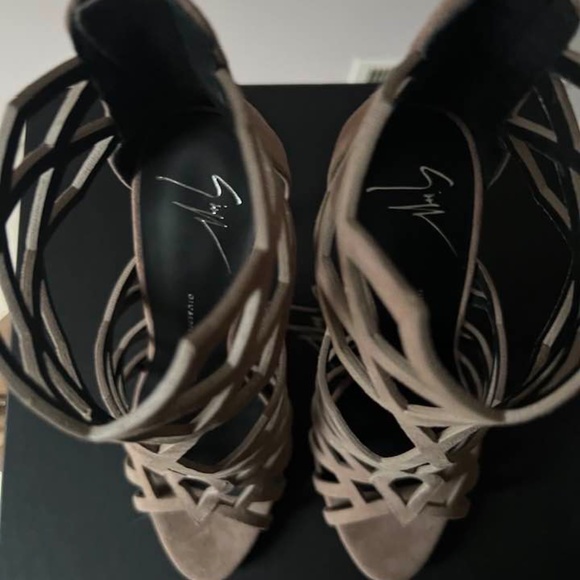 GIUSEPPE ZANOTTI COLINE 110 NIB Cage Suede Sandals Size 37 (Orig. $1195) - Picture 12 of 12